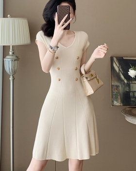 Knitted dress chanelstyle sleeveless dress for women