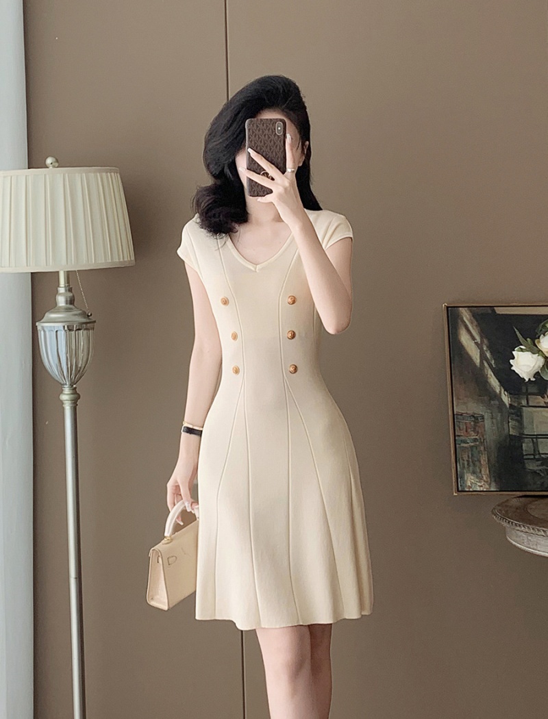 Knitted dress chanelstyle sleeveless dress for women