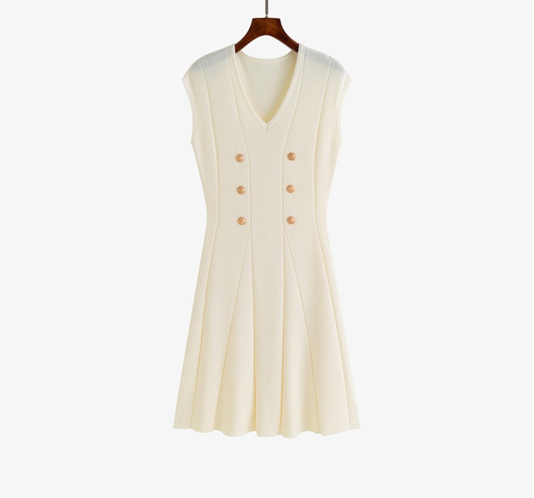 Knitted dress chanelstyle sleeveless dress for women