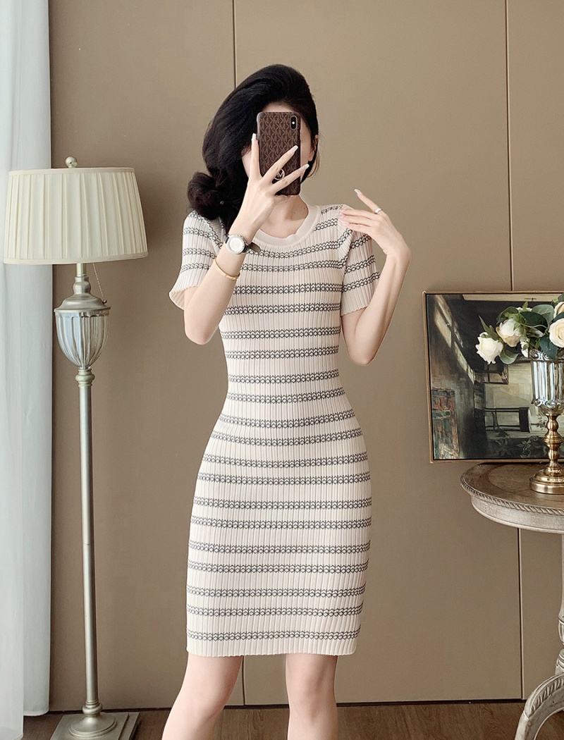 Inside the ride chanelstyle round neck dress for women