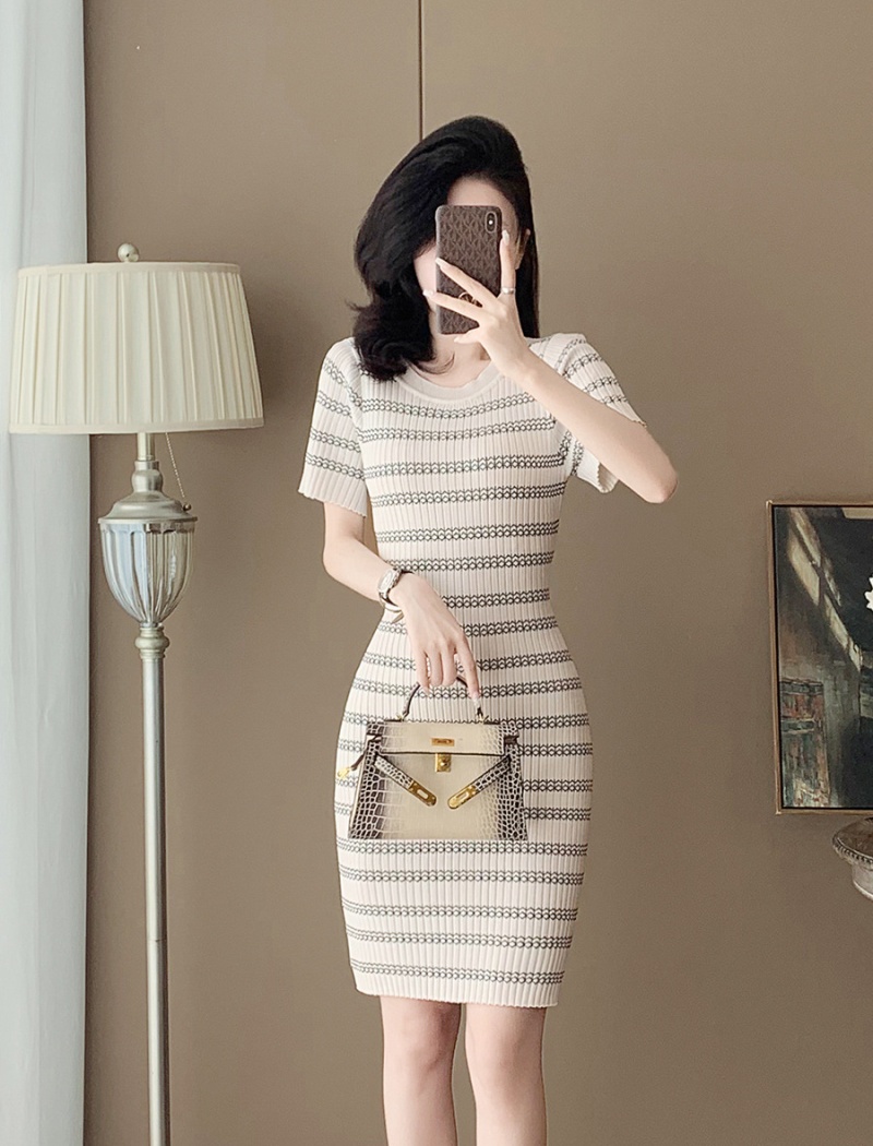 Inside the ride chanelstyle round neck dress for women