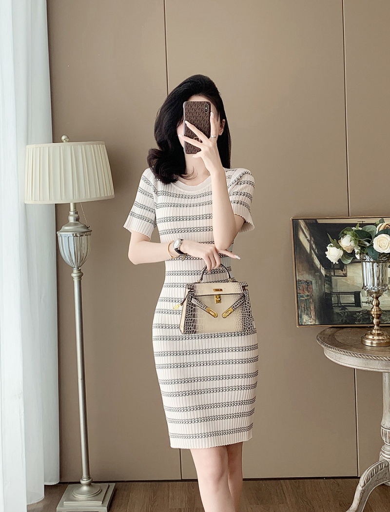 Inside the ride chanelstyle round neck dress for women