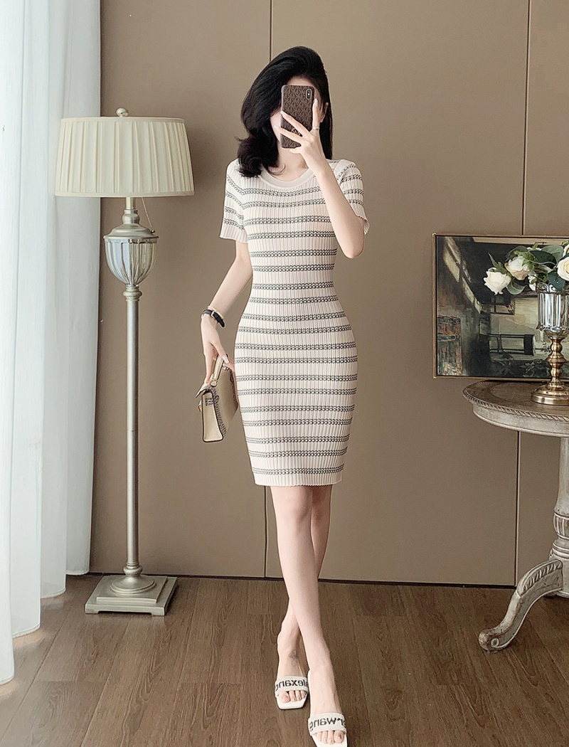 Inside the ride chanelstyle round neck dress for women