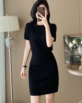 Chanelstyle Casual short sleeve hollow summer dress a set