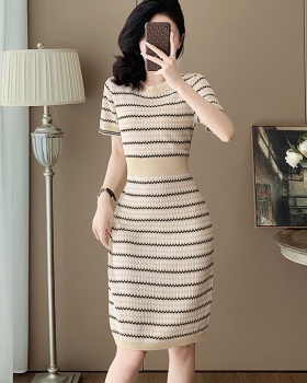 Chanelstyle mixed colors France style jacquard dress for women