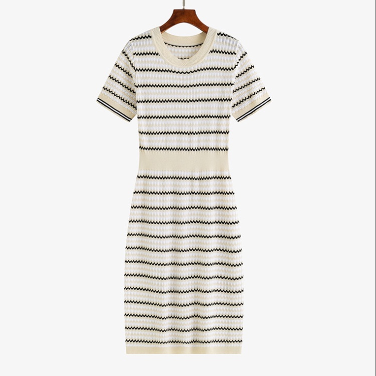 Chanelstyle mixed colors France style jacquard dress for women
