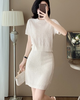 Temperament Casual chanelstyle skirt 2pcs set for women