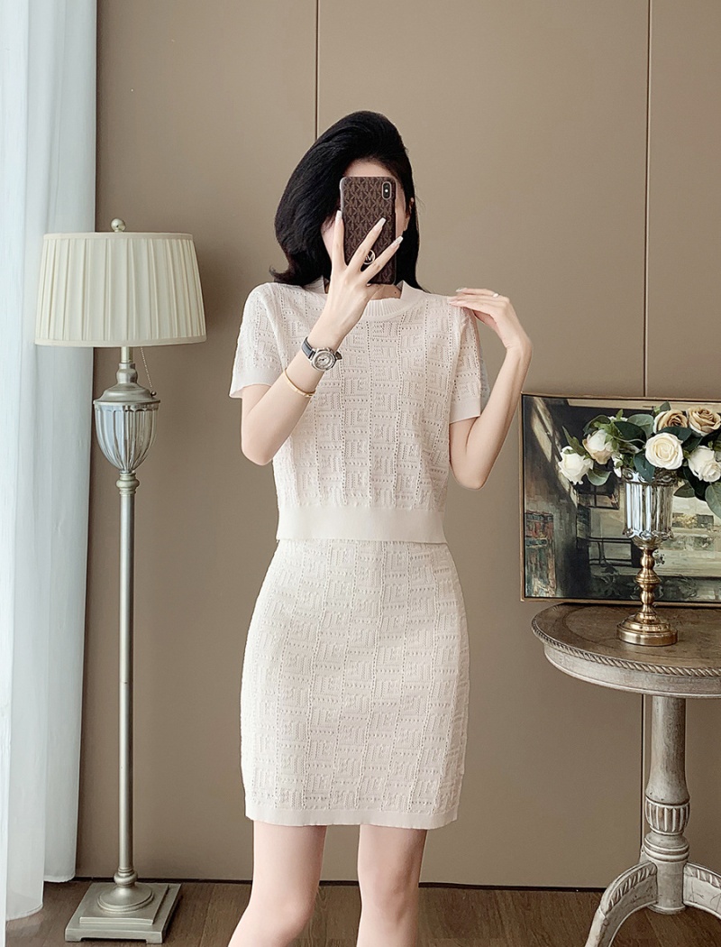 Temperament Casual chanelstyle skirt 2pcs set for women