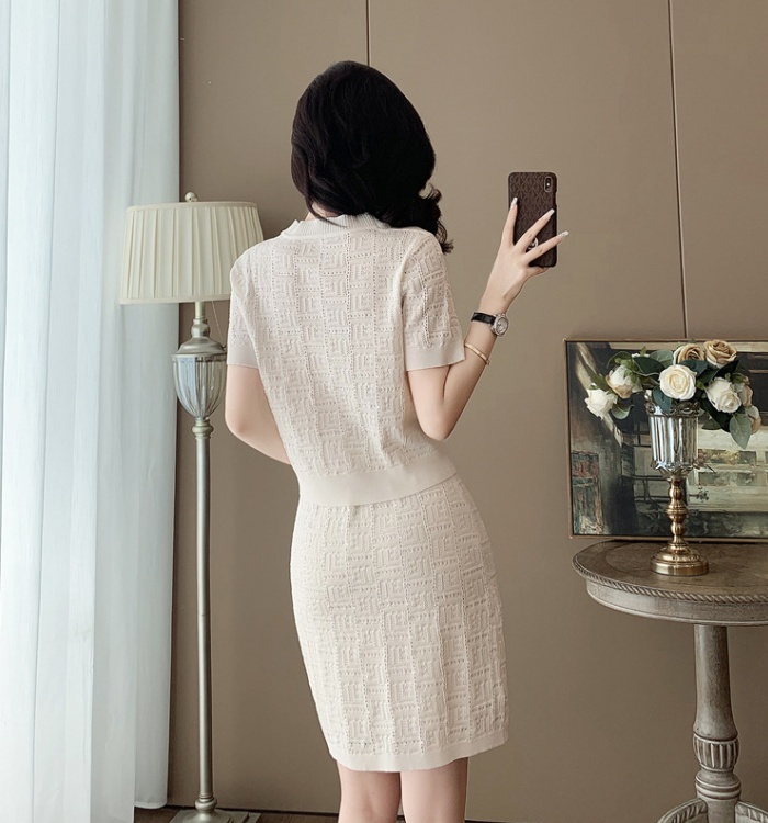 Temperament Casual chanelstyle skirt 2pcs set for women