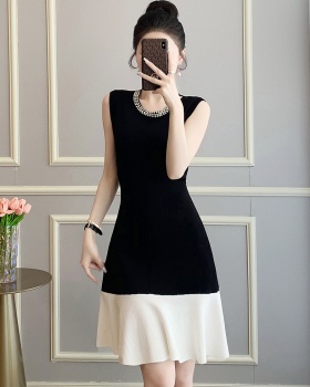Pinched waist mermaid sleeveless dress for women