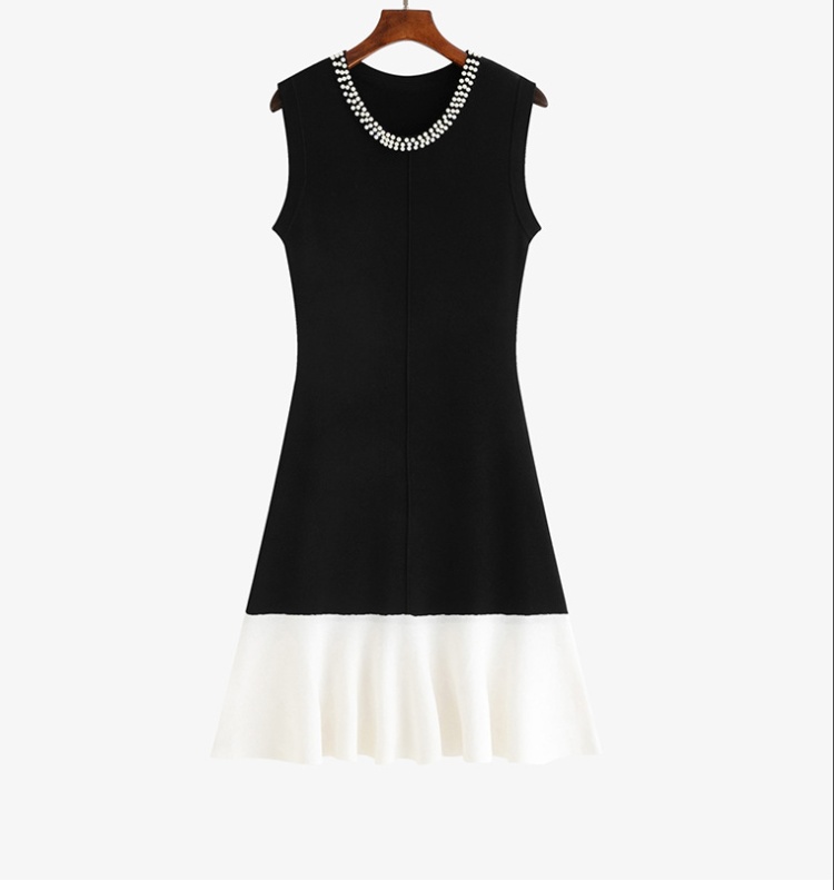 Pinched waist mermaid sleeveless dress for women