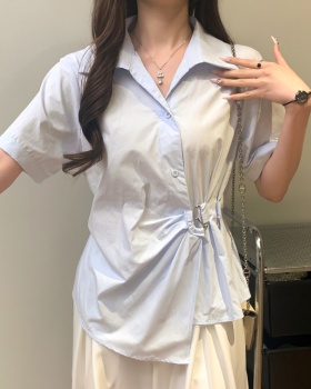 Cotton Korean style shirt Casual summer tops for women