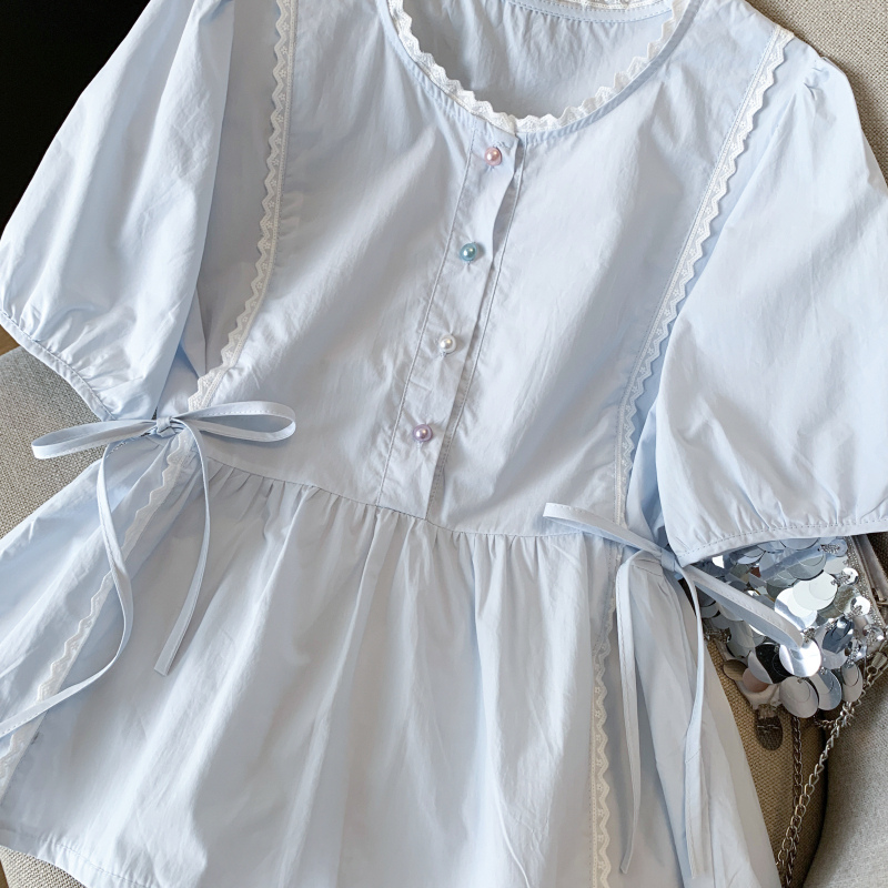 Summer short sleeve shirt tender tops for women