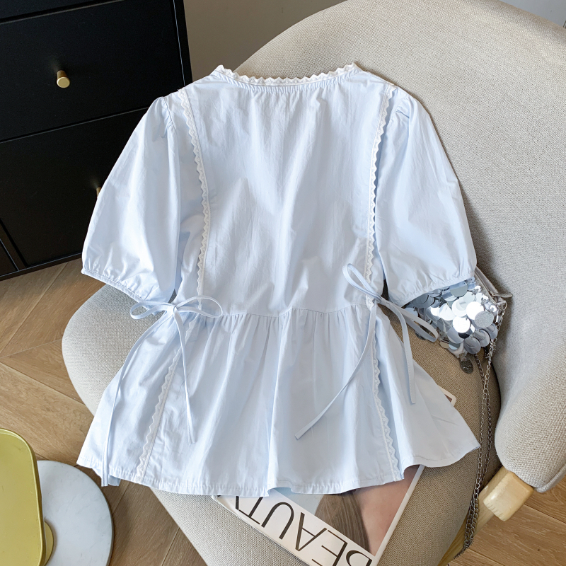 Summer short sleeve shirt tender tops for women