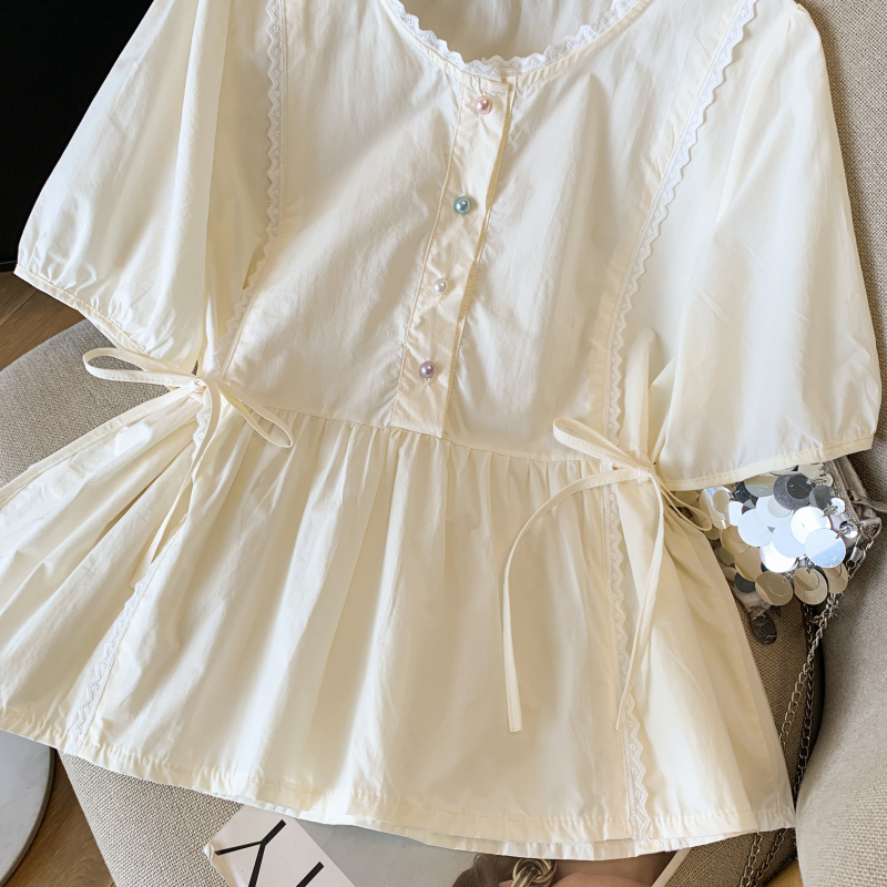 Summer short sleeve shirt tender tops for women
