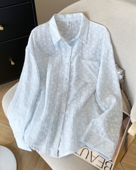 Summer France style shirt thin sun shirt for women