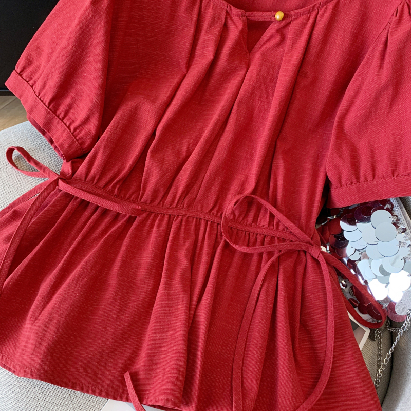 Loose niche shirt France style Western style tops