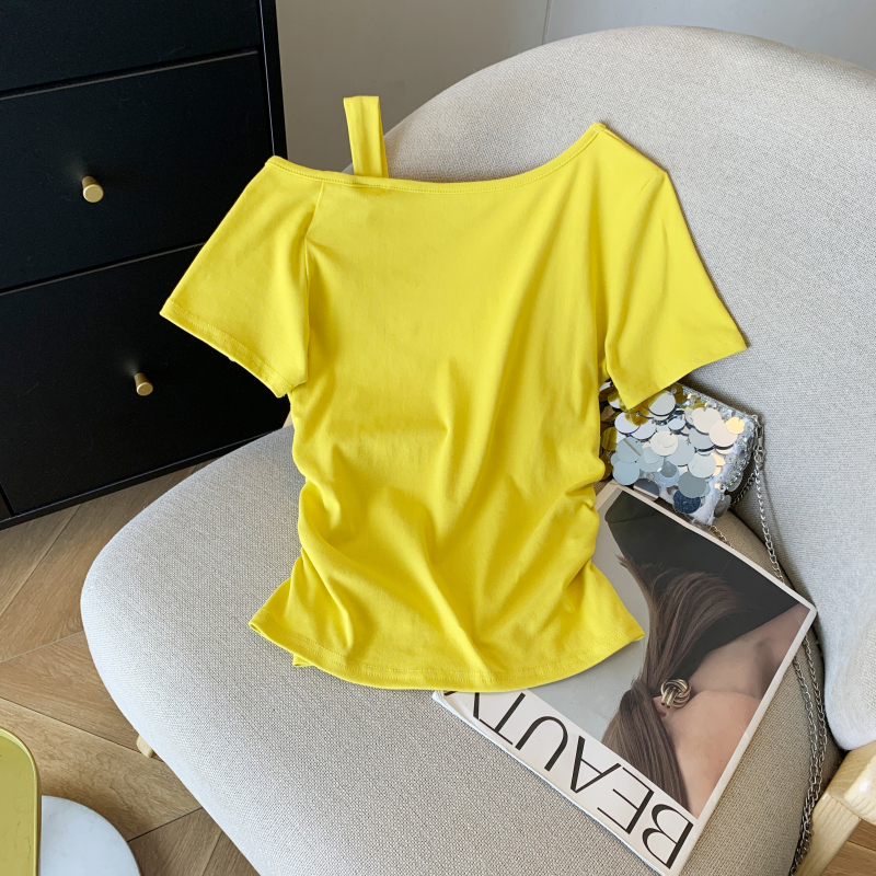 All-match short sleeve T-shirt printing tops for women