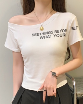 Enticement printing tops spicegirl slim T-shirt for women
