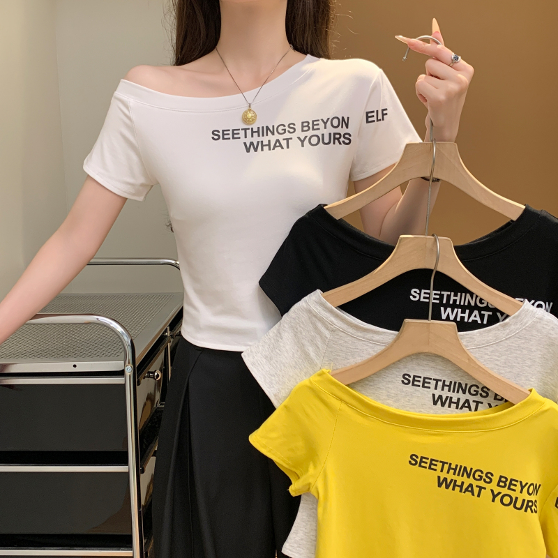 Enticement printing tops spicegirl slim T-shirt for women