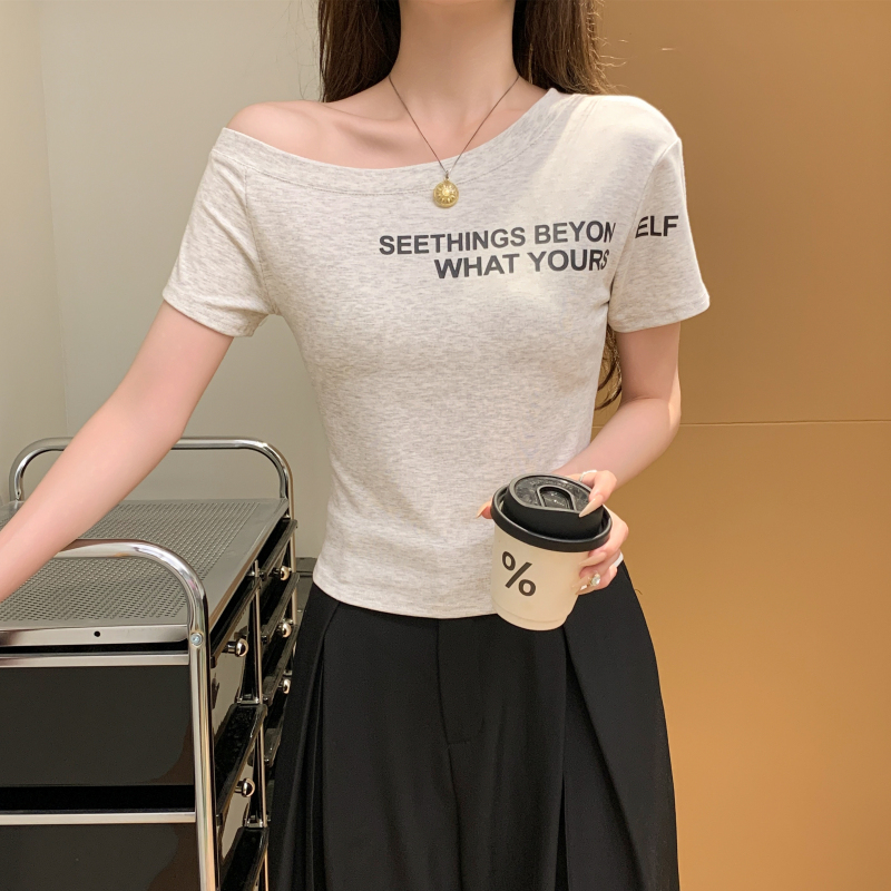 Enticement printing tops spicegirl slim T-shirt for women