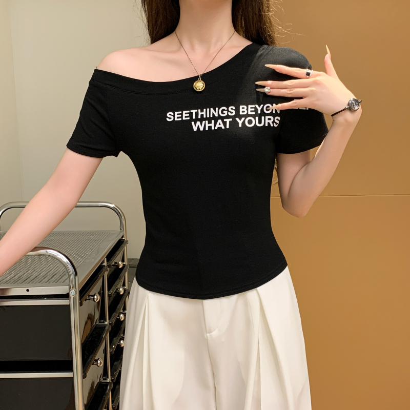 Enticement printing tops spicegirl slim T-shirt for women