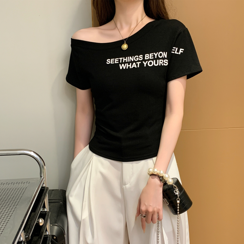 Enticement printing tops spicegirl slim T-shirt for women