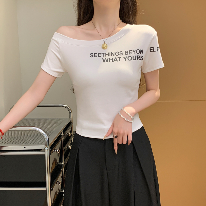 Enticement printing tops spicegirl slim T-shirt for women