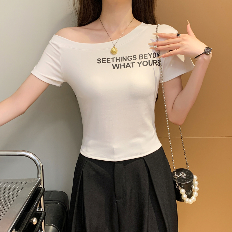 Enticement printing tops spicegirl slim T-shirt for women