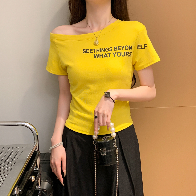Enticement printing tops spicegirl slim T-shirt for women
