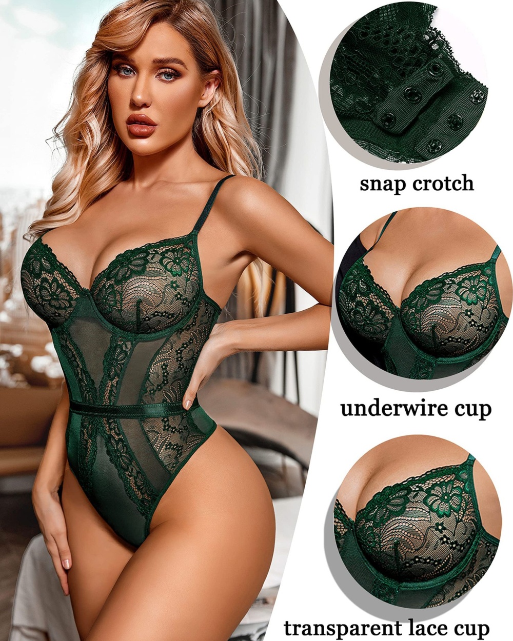Lace slim underwear tight leotard for women