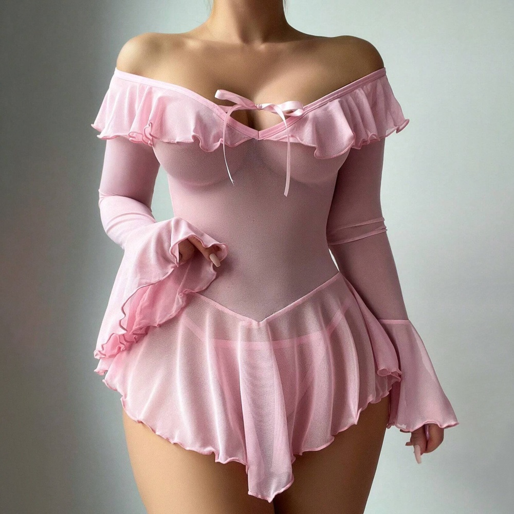 Flat shoulder enticement uniform European style underwear