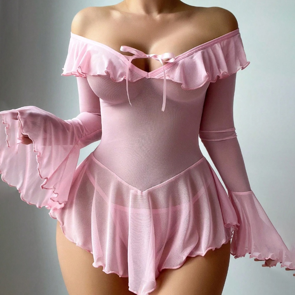 Flat shoulder enticement uniform European style underwear