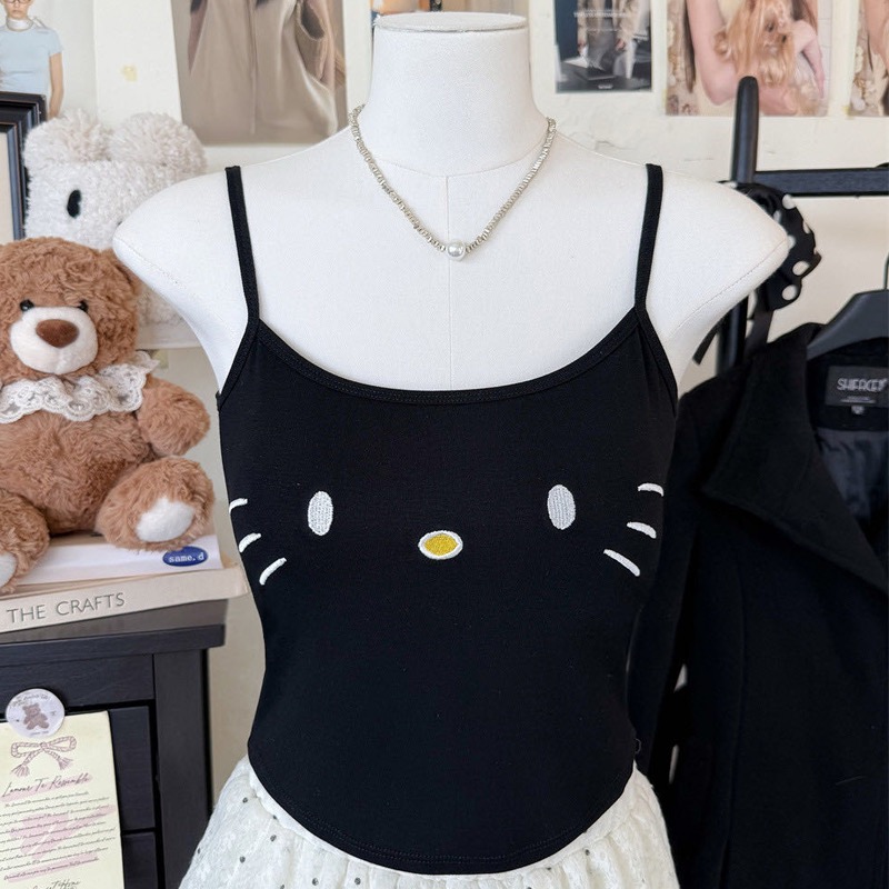 Bottoming slim printing tops sling summer all-match vest for women