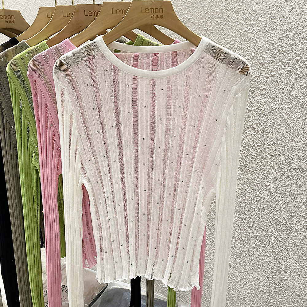 Hollow sunscreen smock niche T-shirt for women