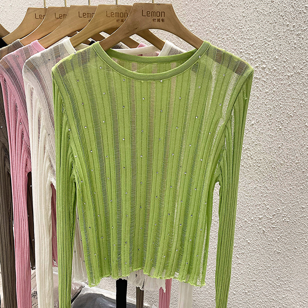Hollow sunscreen smock niche T-shirt for women