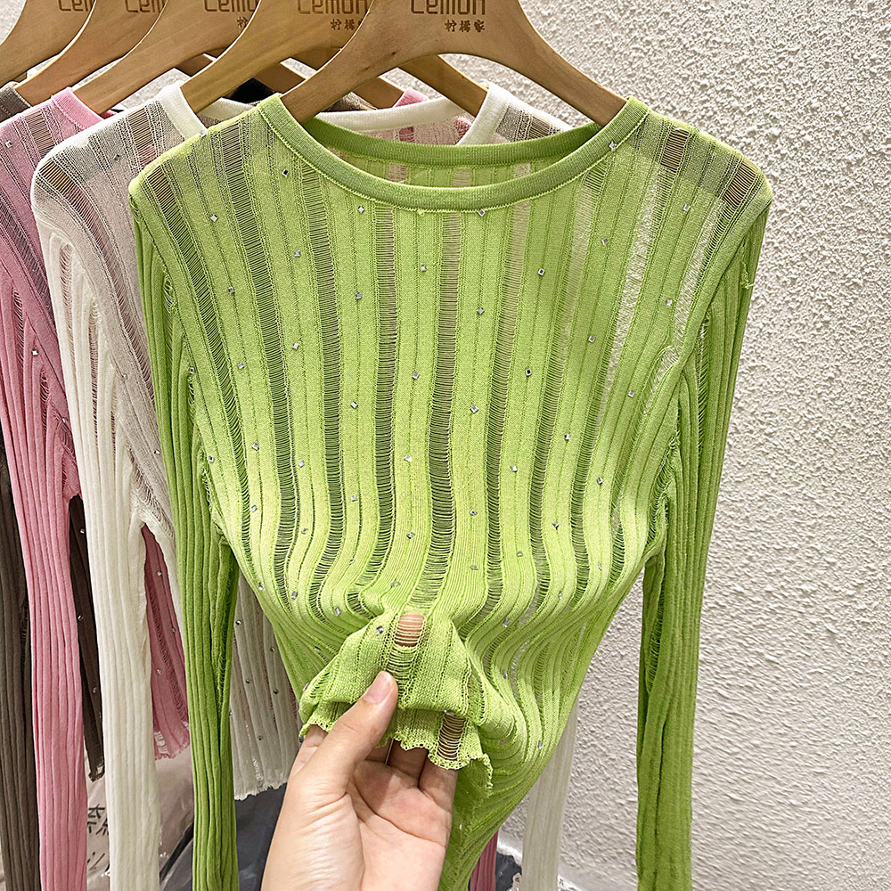 Hollow sunscreen smock niche T-shirt for women