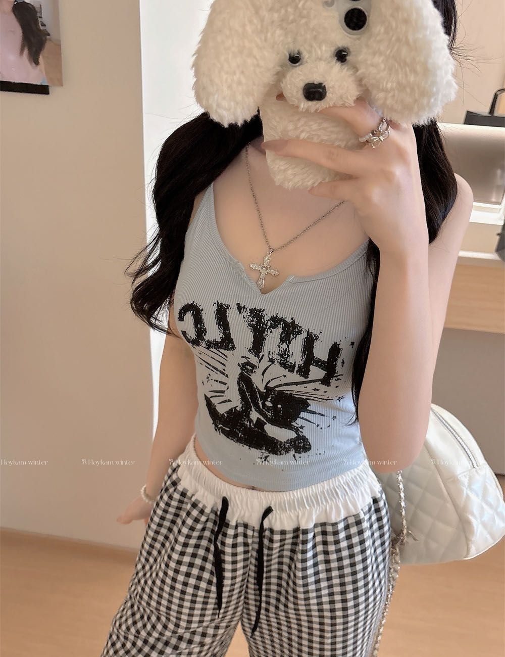 Enticement sling cozy inside the ride halter tops