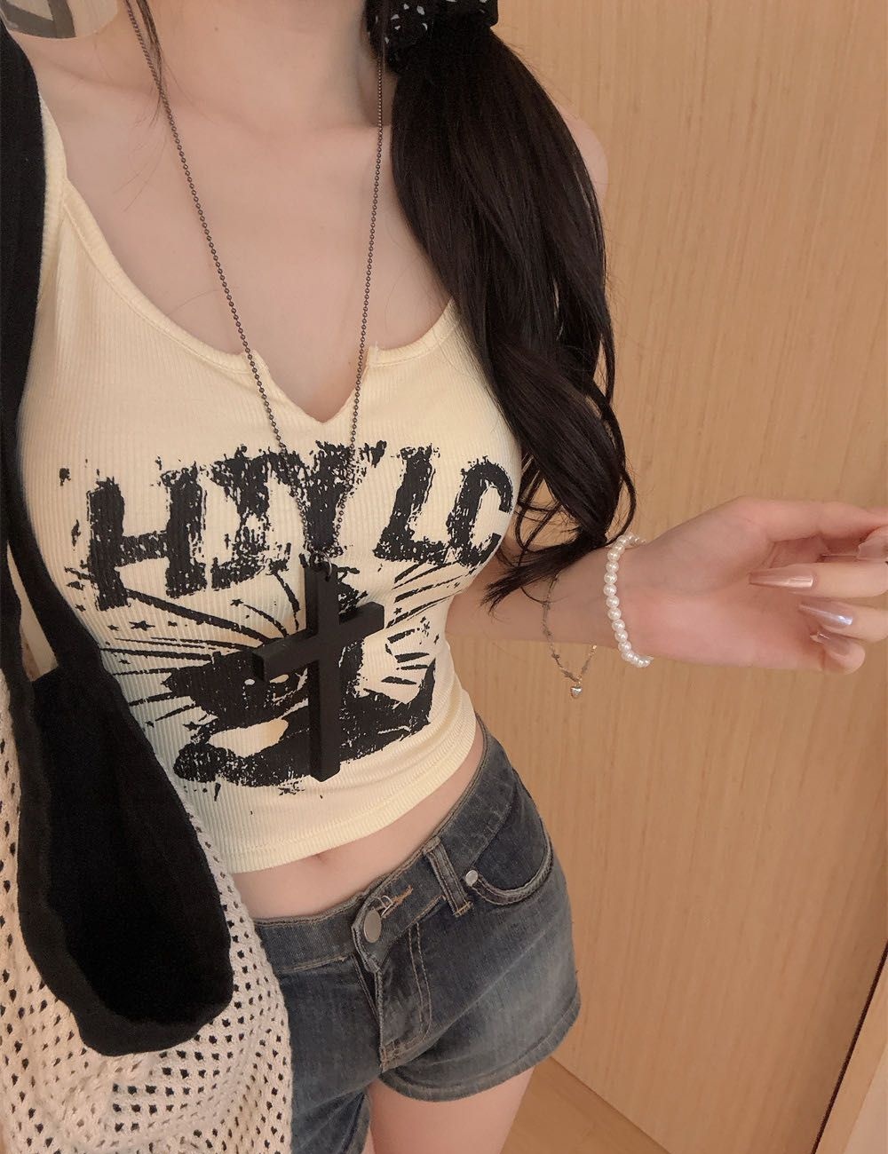 Enticement sling cozy inside the ride halter tops
