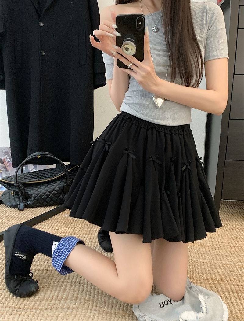 Thick and disorderly short skirt high waist skirt for women