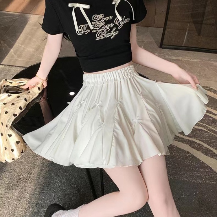 Thick and disorderly short skirt high waist skirt for women