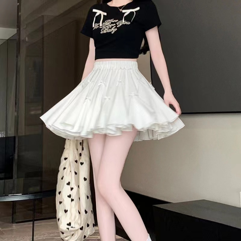 Thick and disorderly short skirt high waist skirt for women