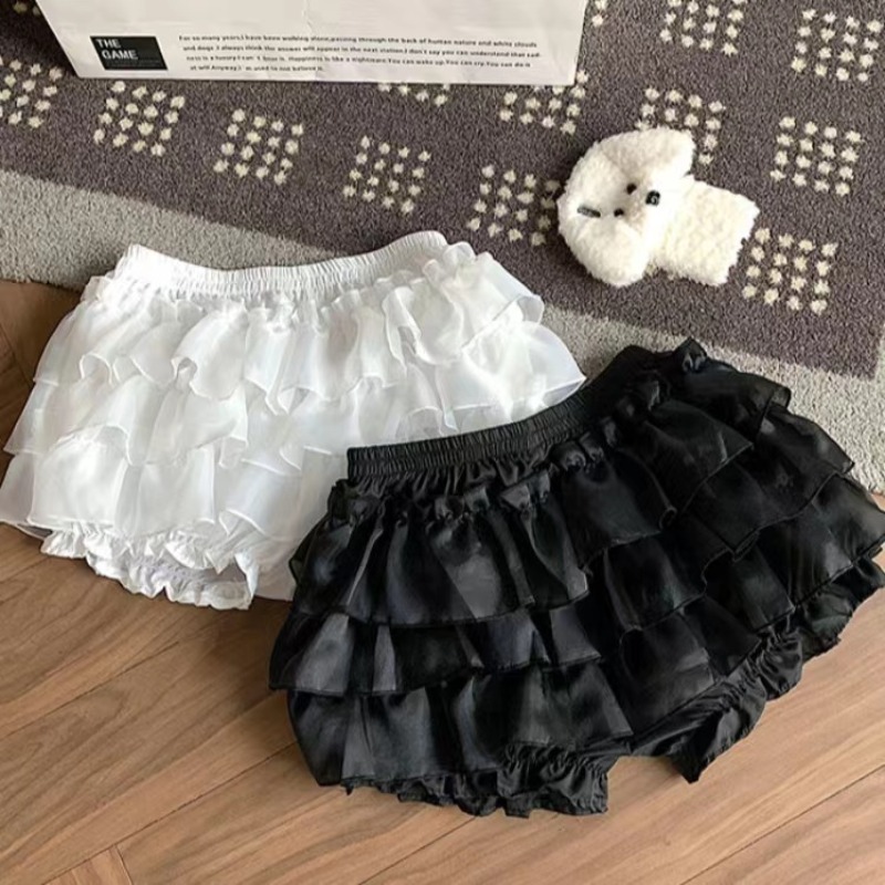 Lovely anti emptied culottes cake short skirt for women