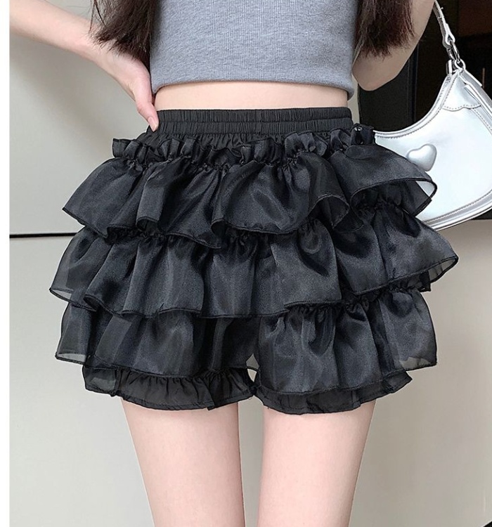 Lovely anti emptied culottes cake short skirt for women