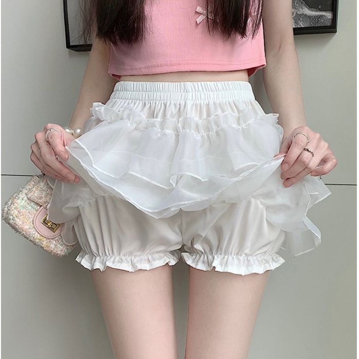 Lovely anti emptied culottes cake short skirt for women