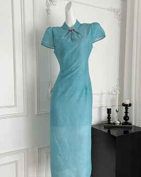 Spring and summer collar dress cheongsam for women