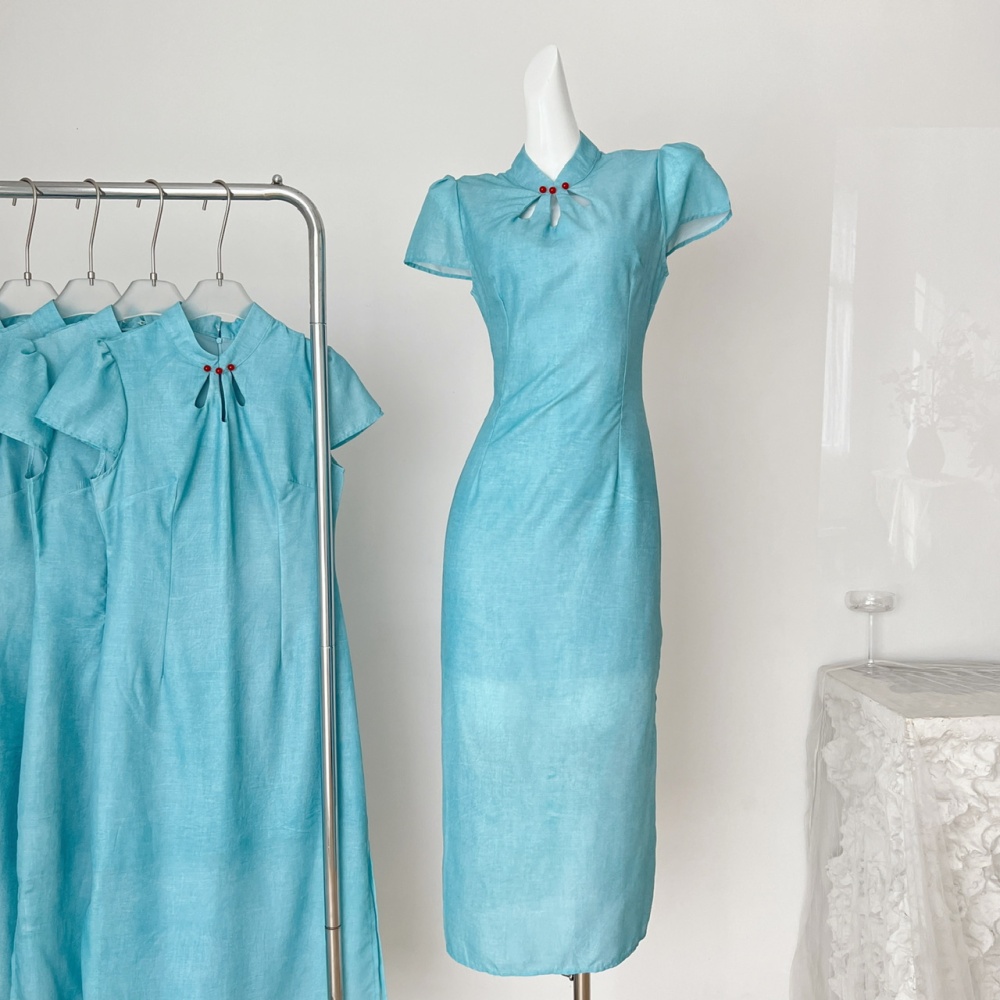 Spring and summer collar dress cheongsam for women