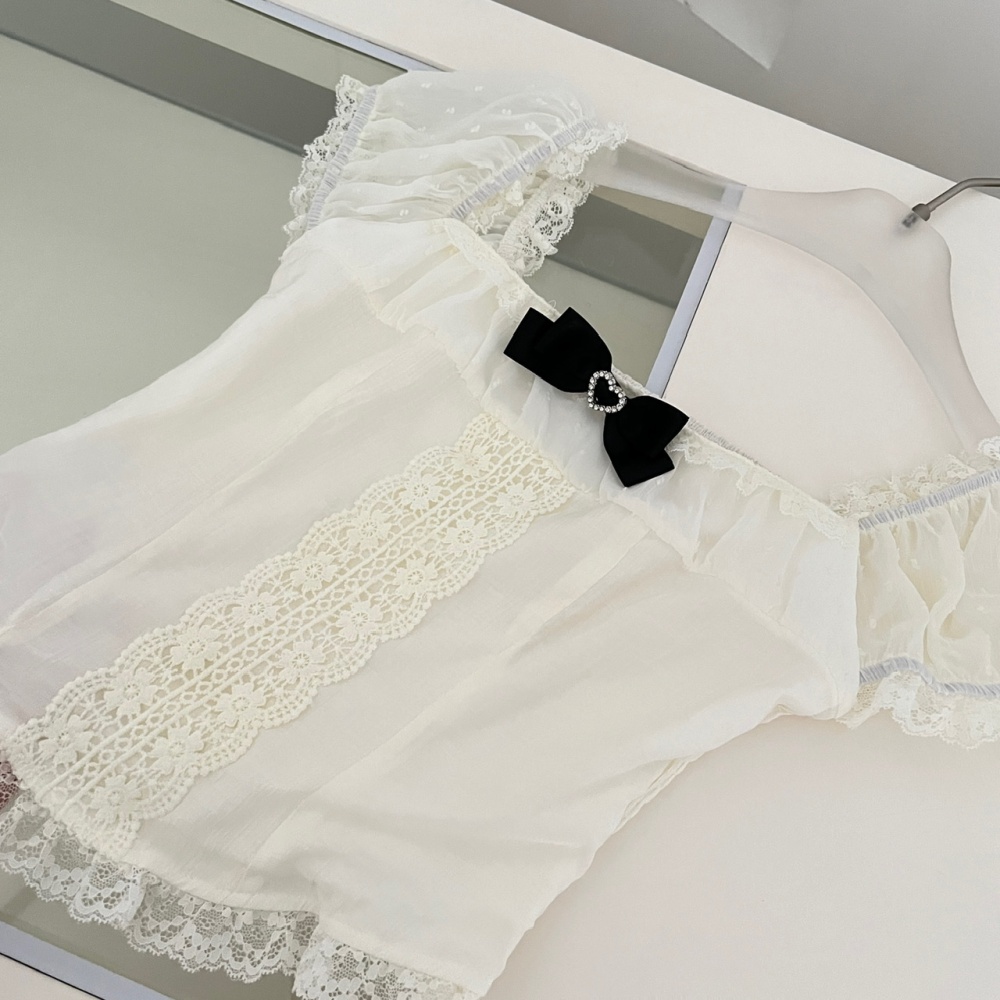 France style tops slim strap dress 2pcs set for women