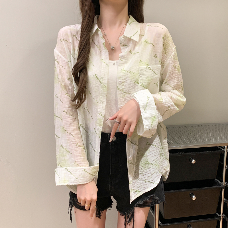 Thin breathable coat fashion all-match shirt for women