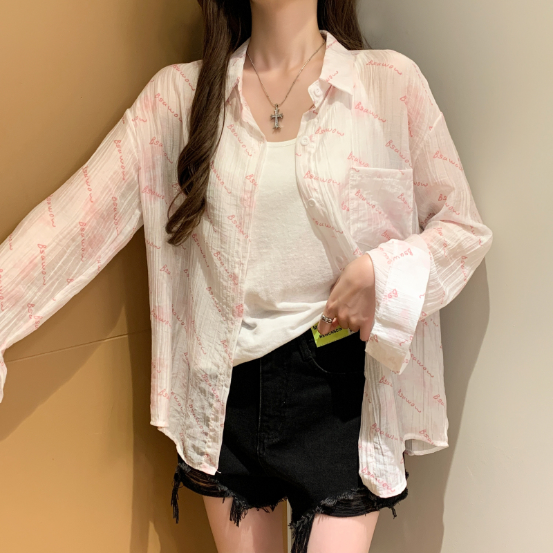 Thin breathable coat fashion all-match shirt for women